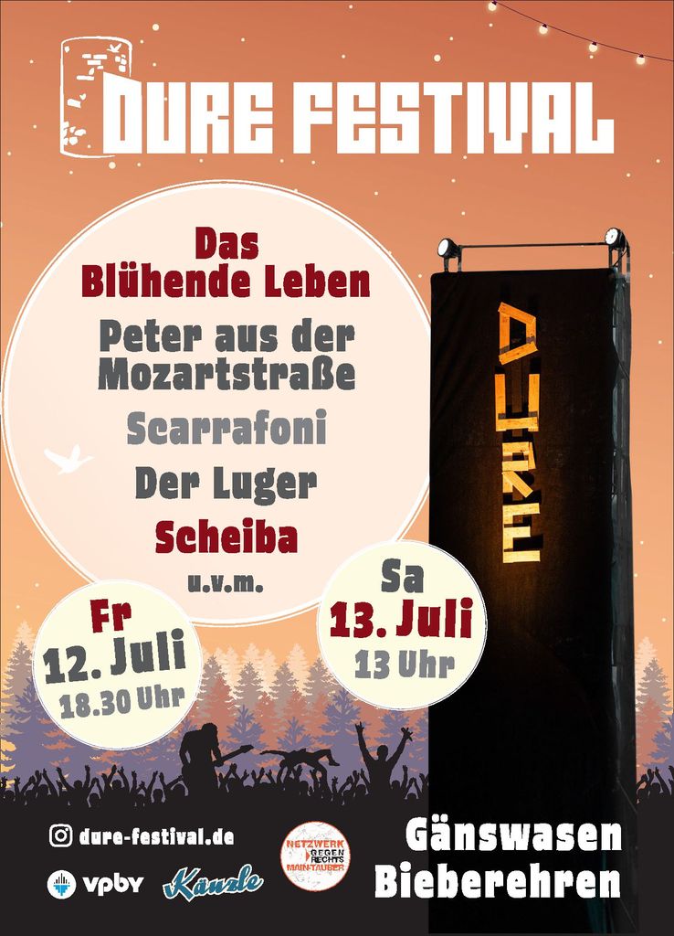 Flyer Dure Festivale '24, Bieberehren